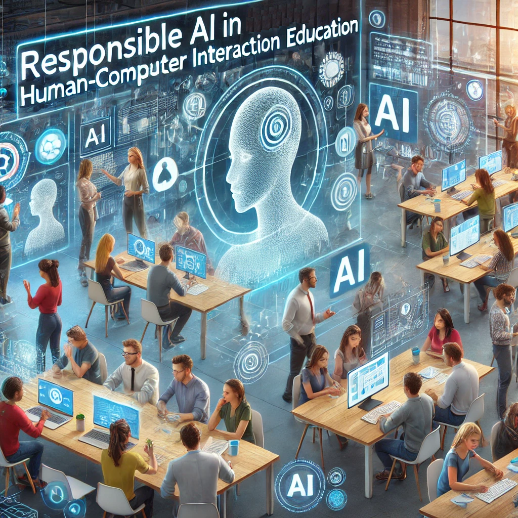 AI created image presenting a scenario with human-AI and human-human collaboration